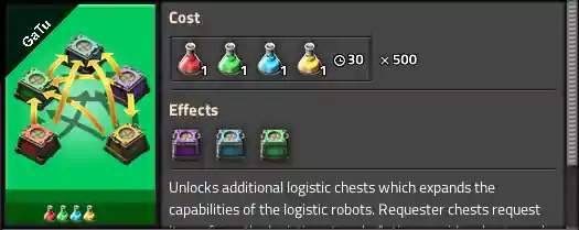 Factorio Logistic Chest Research