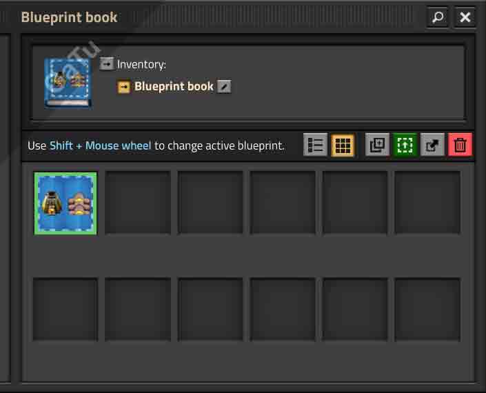 blueprints book menu factorio_